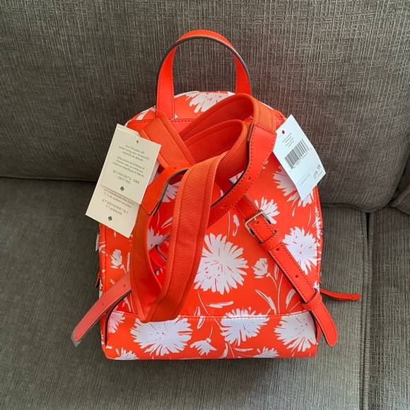 NWT Kate Spade “karissa” backpack orange/white main image 7